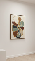 Abstract Painting with Brushed Bronze Frame